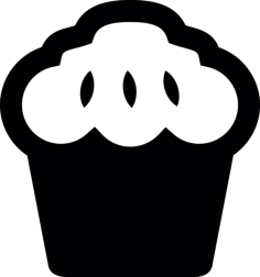 Muffin Bake Contour Svg Vector, Free Vectors File